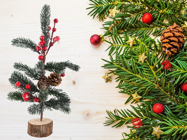 Stroik świąteczny ozdoba dekoracja na biurko stół boże narodzenie choinka