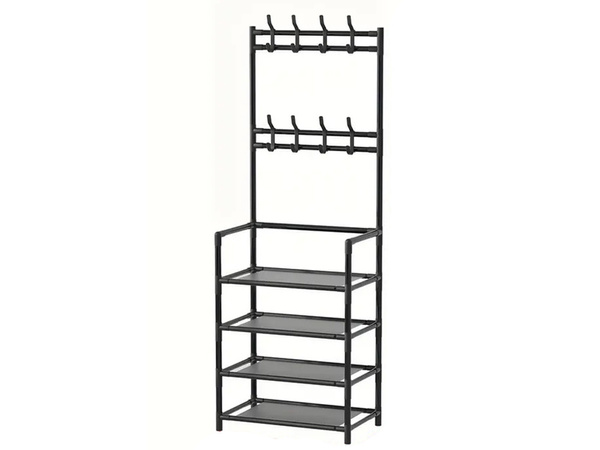 Wieszak stojący metalowy 5 poziomów na ubrania buty torebki loft garderoba