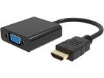 Konwerter adapter przejściówka z hdmi na do vga d-sub kabel czarny