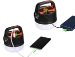 Lampa kempingowa biwakowa akumulatorowa led usb turystyczna solarna hak