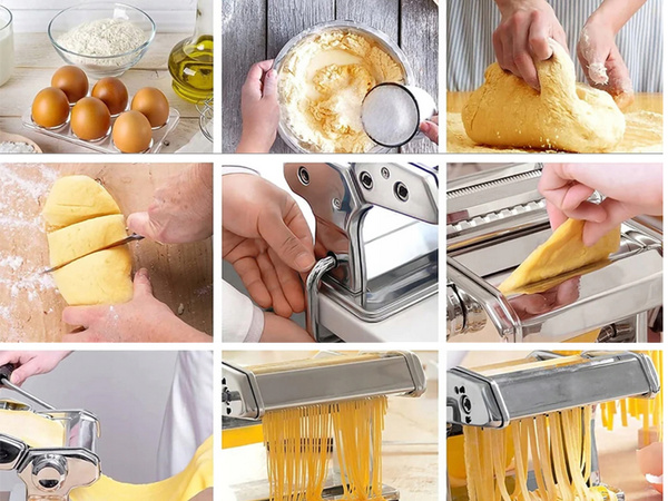 Maszynka do domowego makaronu proste użytkowanie stal nierdzewna regulacja