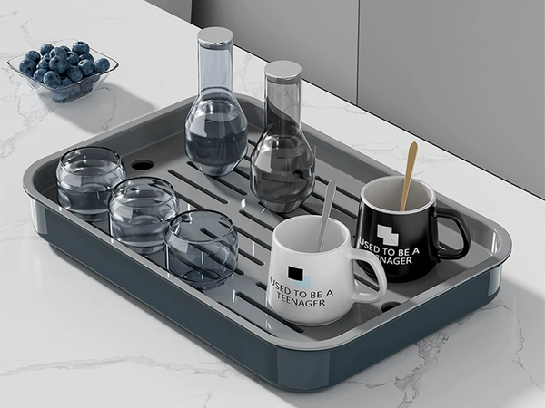 Taca kuchenna dwuwarstwowa ociekacz na naczynia warzywa owoce plastikowa