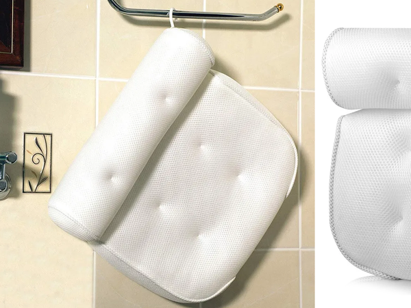 Poduszka do wanny z przyssawkami do kąpieli domowe spa zagłówek miękka hak