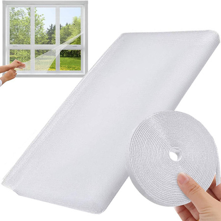 Moskitiera siatka na okno drzwi czarna przeciw owadom rzep 180x150cm