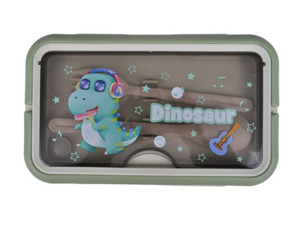 Lunchbox śniadaniówka pojemnik na śniadanie obiad sztućce z bidonem zestaw