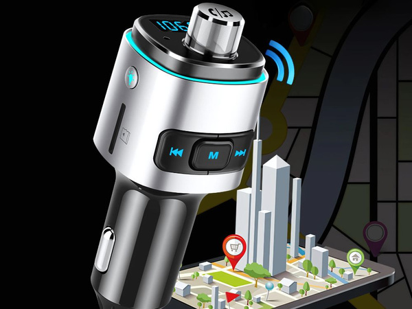 Transmiter bluetooth fm ładowarka samochodowa szybka 2x usb podświetlenie
