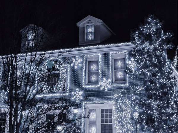 Lampki kurtyna świetlna girlanda świąteczna ozdoba 500 led zimna ip44