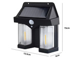 Lampa solarna z czujnikiem zmierzchu ruchu 3 tryby wodoodporna 1200lm