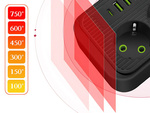 Przedłużacz listwa zasilająca sieciowa 3 gniazda 250v 2m 4x usb 1x ucb-c