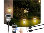 Lampa solarna kempingowa latarnia ogrodowa led usb czujnik ruchu zmierzchu