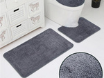 DYWANIKI ŁAZIENKOWE KOMPLET 3 CZĘŚCIOWY 3W1 ANTYPOŚLIZGOWY SZYBKOSCHNĄCY