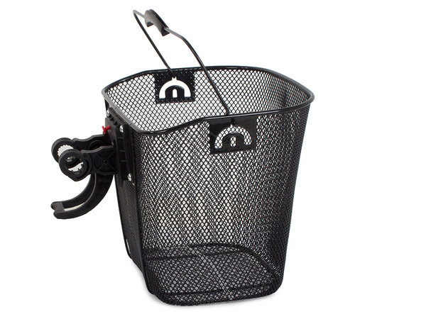 Duzy kosz rowerowy metalowy koszyk do roweru click