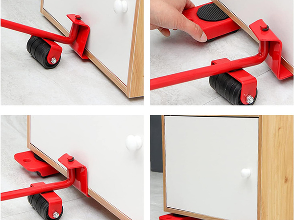 ZESTAW DO PODNOSZENIA TRANSPORTU MEBLI PRZEMIESZCZANIA DO 150KG 4 x ROLKI