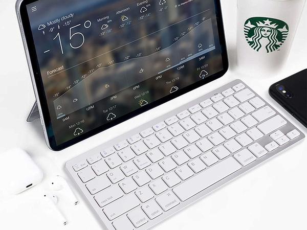 Klawiatura bezprzewodowa bluetooth do pc ipad mac mała slim niskoprofilowa