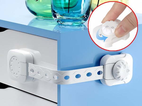 Blokada zabezpieczenie szafek szuflad zatrzask mebli drzwi przed dziećmi