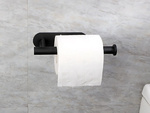 Uchwyt na papier toaletowy wc samoprzylepny bez wiercenia czarny loft metal