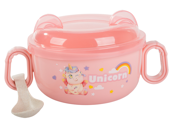 Zestaw naczyń do karmienia jedzenia dziecka miseczka z uchwytami łyżeczka