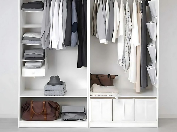 Organizer pudełko pojemnik na ubrania odzież pościel do szafy na regał duże