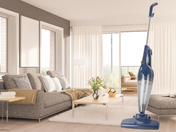 Odkurzacz pionowy ręczny bezworkowy przewodowy 2w1 filtr hepa 1200w