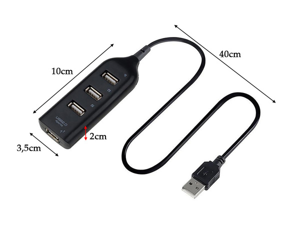 Hub usb rozdzielacz na 4 porty rozgałęźnik usb 2.0