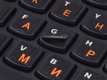 NAKLEJKI NAKŁADKI NALEPKI NA KLAWIATURĘ LAPTOPA PC QWERTY CYRLICA 11X13mm