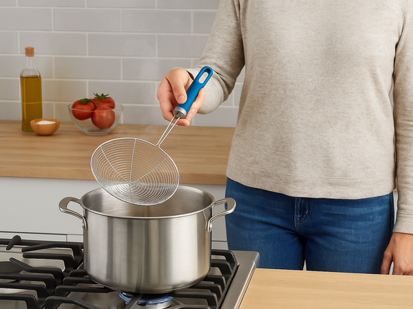 Cedzak łyżka sitko chochla do smażenia do pierogów frytek szumówka kuchenna