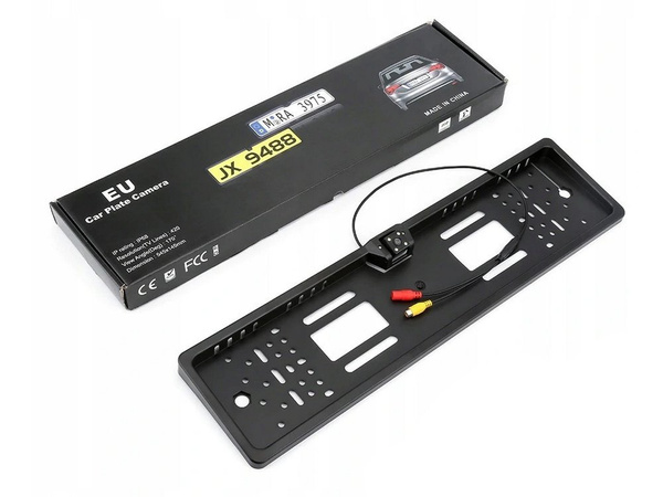 Kamera cofania w ramce tablicy rejestracyjnej z ir