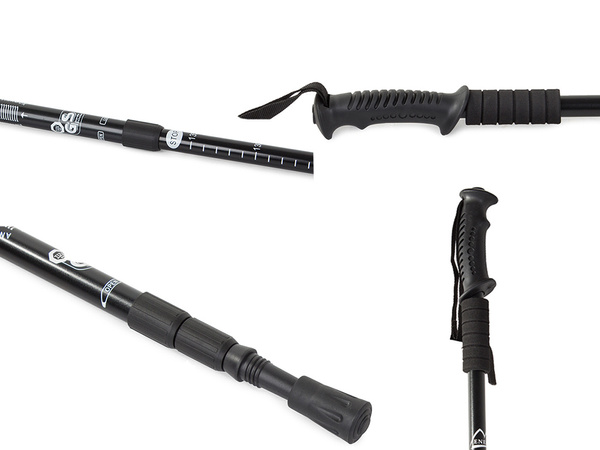 Teleskopowe Kijki Nordic Walking Kolor Czarny