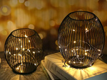 Świecznik metalowy dekoracyjny na świece 1 szt stojak lampion do domu taras