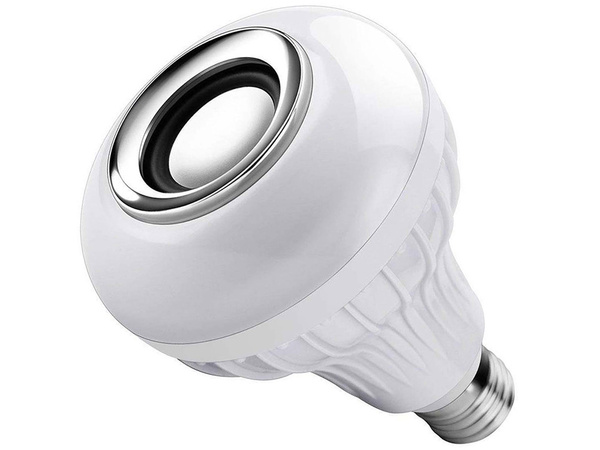 Żarówka kolorowa led rgb głośnik bluetooth pilot