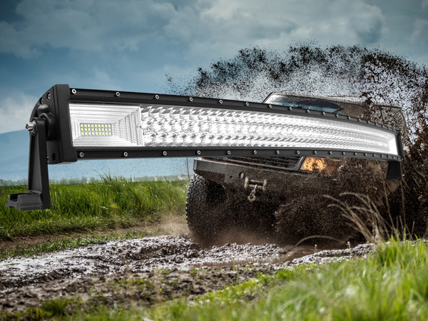 LAMPA ROBOCZA SZPERACZ 130 CM 192+42 LED BAR HALOGEN 675W 12V 24V REFLEKTOR