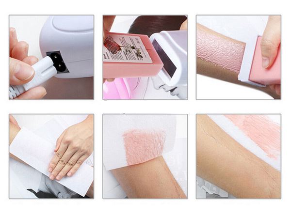 Zestaw do depilacji podgrzewacz wosk w rolce paski