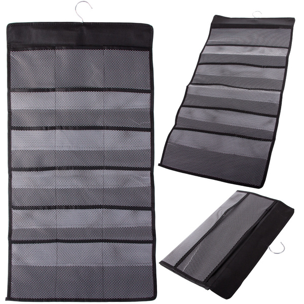 Organizer na bieliznę wiszący do szafy dwustronny 24 kieszenie