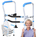 Uchwyt toaletowy regulowany poręcz wc stabilna dla osób starszych seniorów