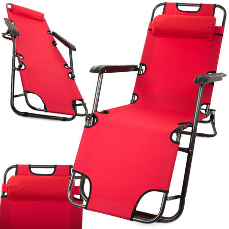 Leżk składany ogrodowy fotel plażowy zero gravity 2w1 krzesło turysytyczne