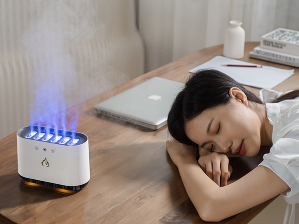 Nawilżacz powietrza kompinek dyfuzor lampka led rgb aromaterapia 6 dysz