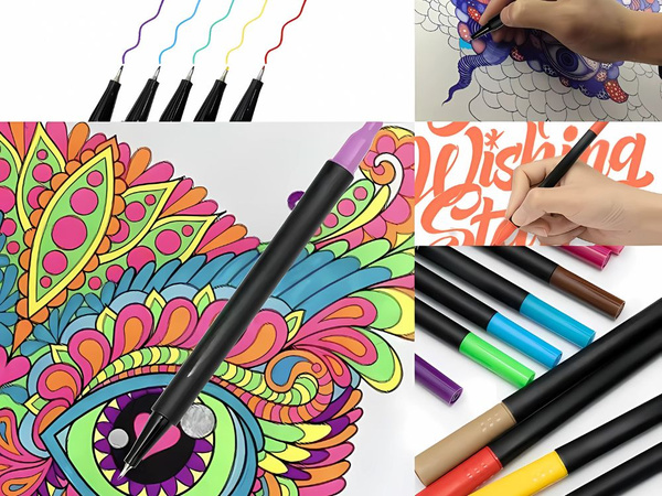 ZESTAW PISAKÓW MAZAKÓW FLAMASTRÓW 100 KOLORÓW AKWARELOWE DWUSTRONNE + ETUI