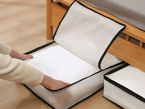 Organizer na pościel ubrania pojemnik na koce kołdrę pokrowiec na suwak