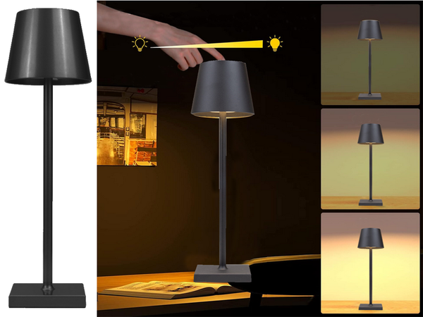 Lampka nocna stołowa dotykowa lampa 3 stopniowa wysoka bezprzewodowa usb