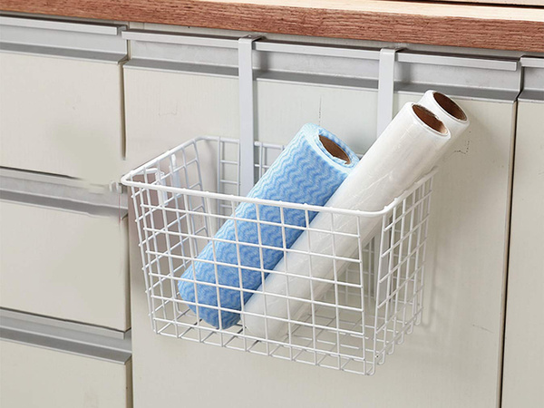 Kosz koszyk organizer metalowy zawieszany na drzwi półka wisząca kuchenna