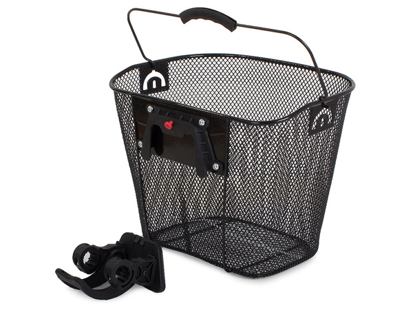 Duzy kosz rowerowy metalowy koszyk do roweru click