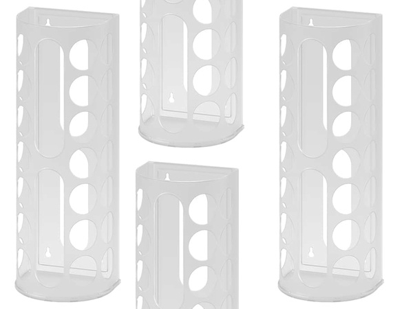 Pojemnik na torby plastikowe organizer uniwersalny biały na reklamówki