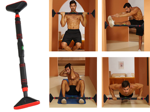 Drążek rozporowy do podciągania ćwiczeń regulowany stalowy