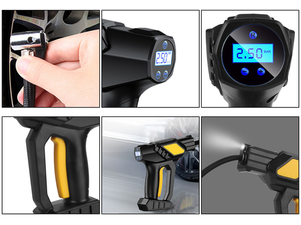 Kompresor samochodowy sprężarka pompka do opon akumulatorowa przenośna