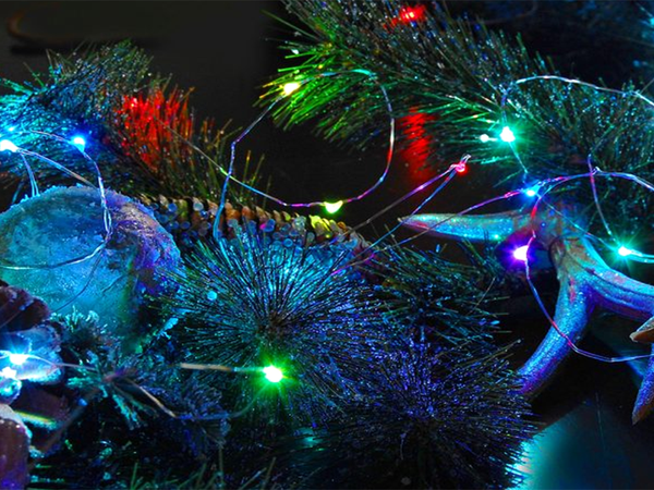 Lampki druciki 100 led na baterie 10m multikolor