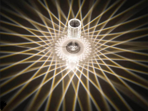 Lampka nocna stołowa kryształ led rgb usb pilot