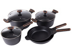 Komplet garnków rondli patelni indukcja gaz non stick premium 8 elementów