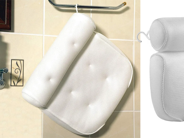 Poduszka do wanny z przyssawkami do kąpieli domowe spa zagłówek miękka hak