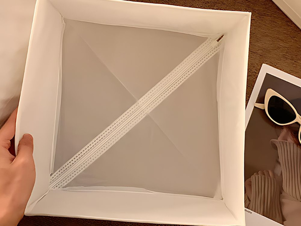 Organizer pojemnik tekstylny na bieliznę ubrania buty do szuflady biały