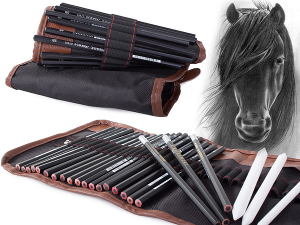 Zestaw do szkicowania rysowania profesjonalny etui